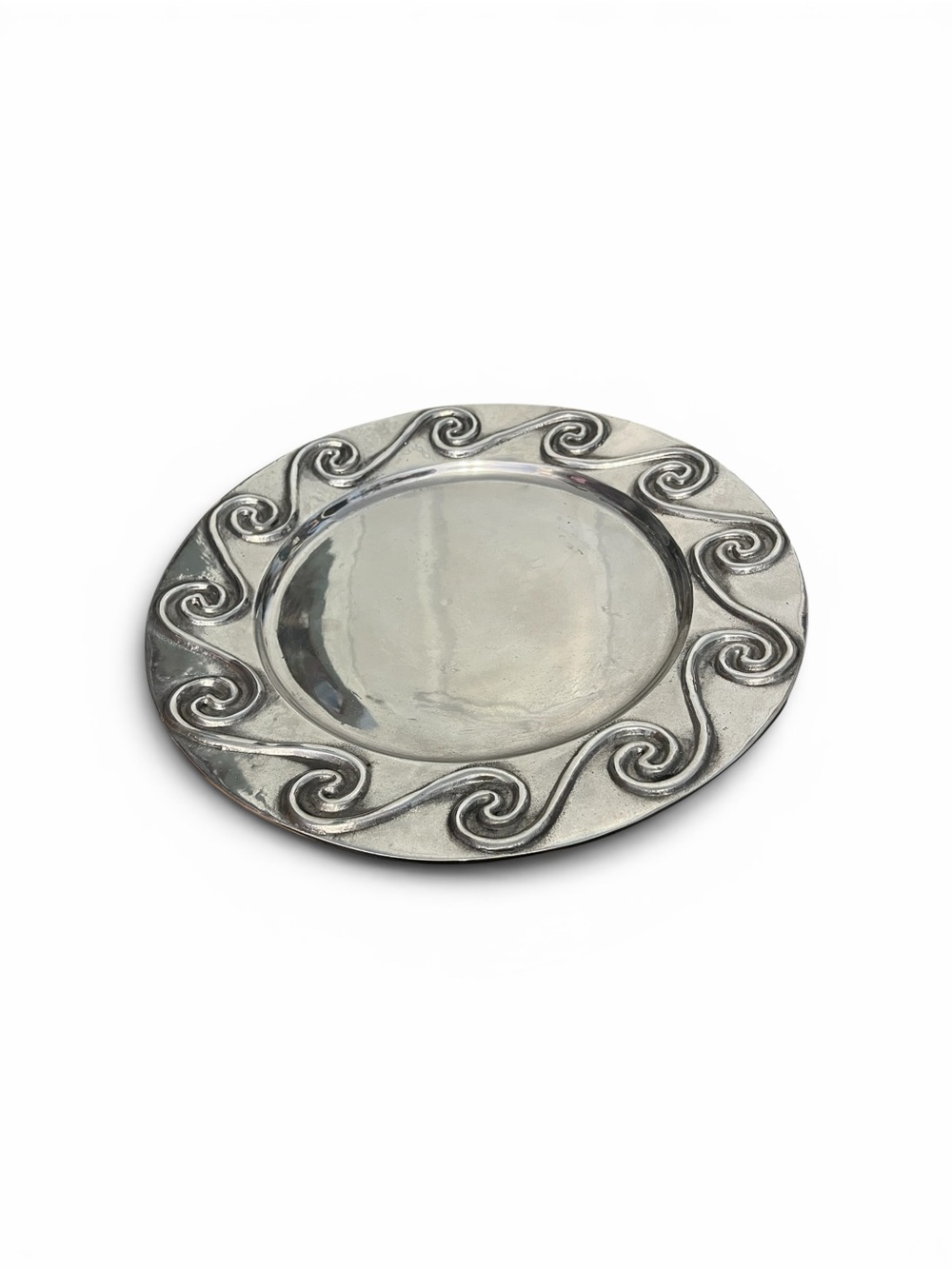 Mariposa Silver Scroll Edge Accent Plate